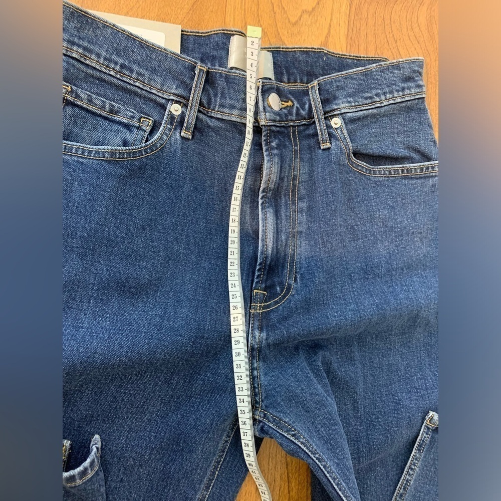 NWT Everlane Jeans Cheeky Split Hem High Rise Size 29 Regular 32” Length Blue - Picture 8 of 14